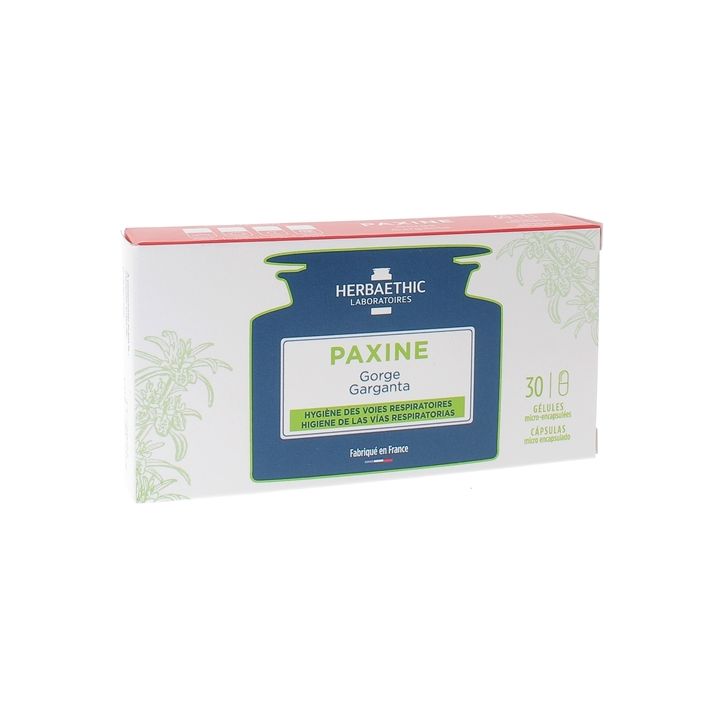 Paxine Maux de Gorge Herbaethic - boîte de 30 comprimés