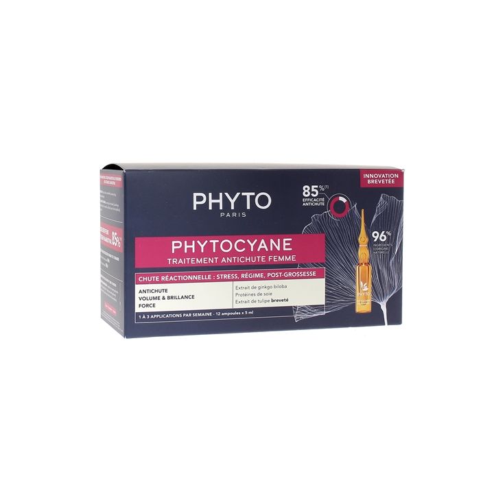 Phytocane traitement anti-chute femme Phyto - 12 ampoules de 5 ml