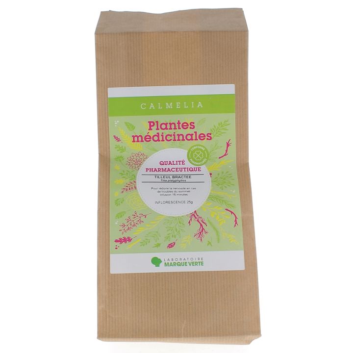 Plantes médicinales Tilleul Bractée Calmelia Marque verte - boîte de 25 g