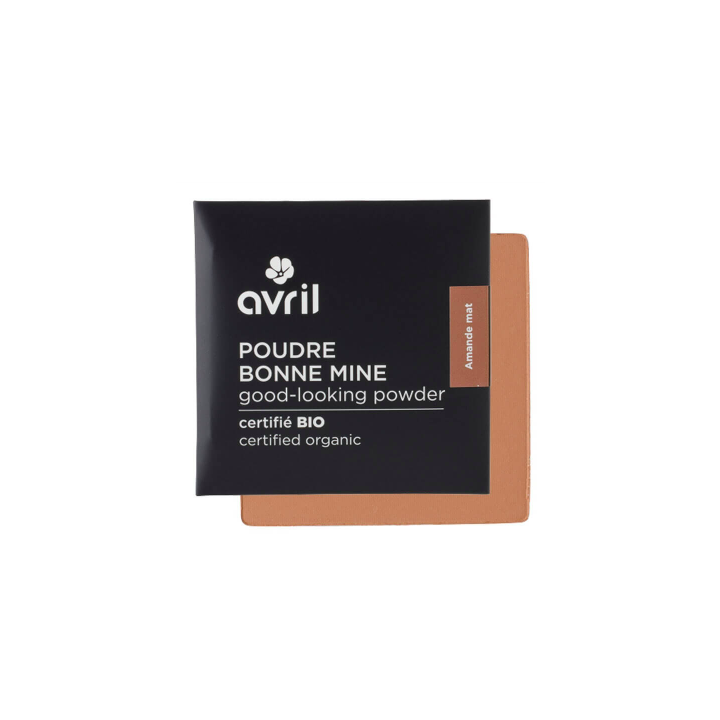 Poudre bonne mine teinte amande mat bio Avril - boîtier de 11g