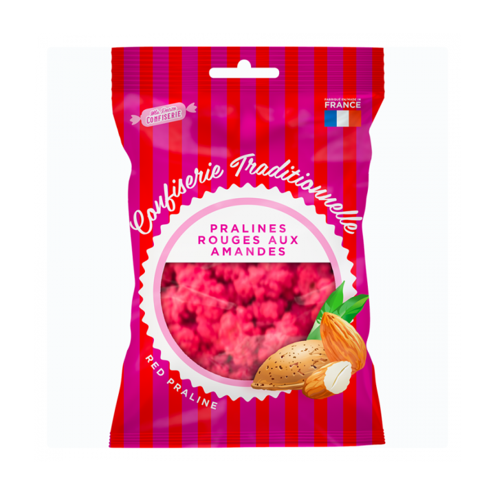 Pralines rouges aux amandes Ma petite confiserie - sachet de 100 g