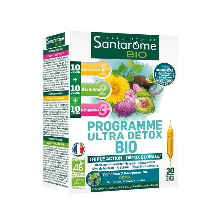 Programme ultra détox BIO Santarome - Boite de 30 ampoules