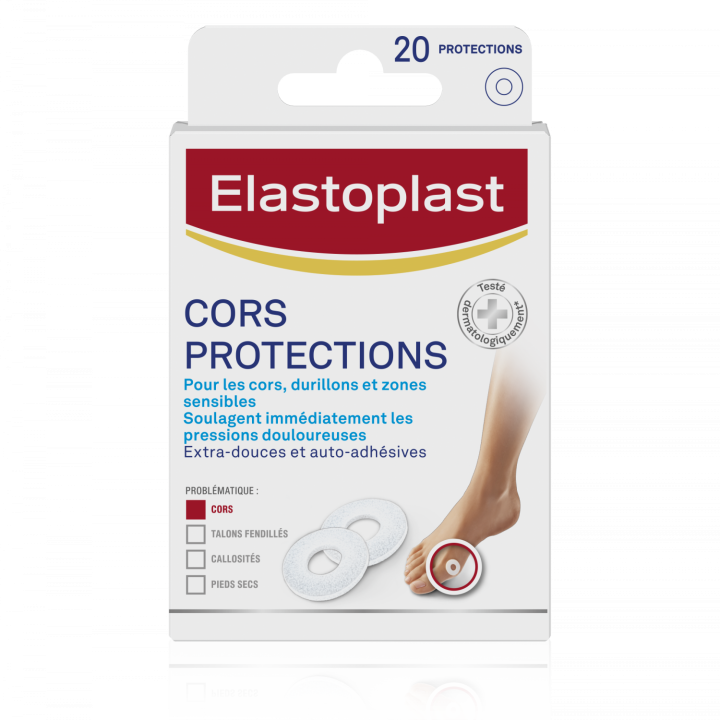 Protections apaisantes pour cors Elastoplast Foot Expert - boîte de 20 protections