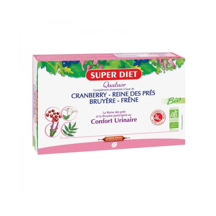 Quatuor Confort urinaire Bio Super Diet - 20 ampoules