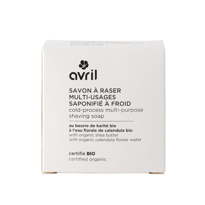 Savon à raser multi-usages saponifié à froid Avril - savon de 100g