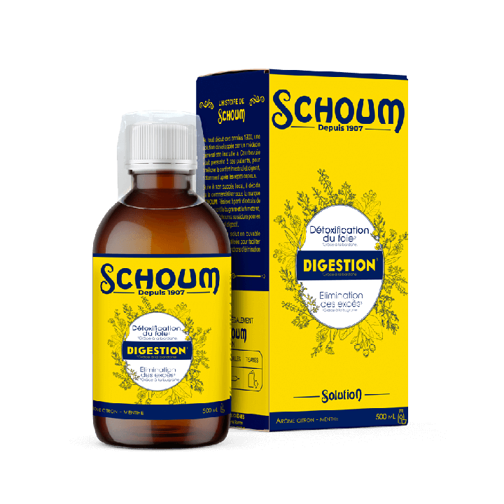 Schoum digestion arôme citron-menthe - flacon de 500ml