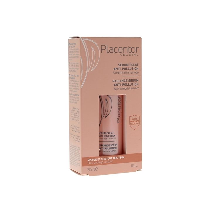 Sérum éclat anti-pollution à l'extrait d'immortelle Placentor Végétal - flacon de 30 ml