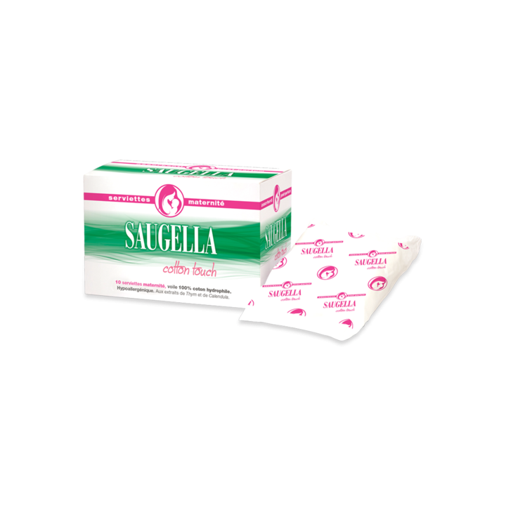 Serviettes Maternité Cotton Touch Saugella - 10 serviettes maternité