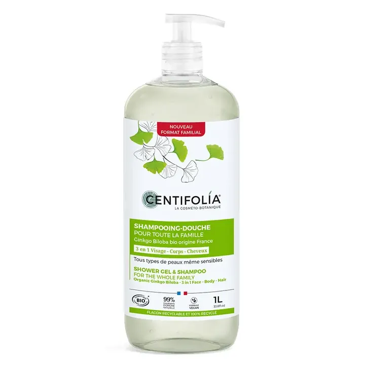 Shampoing douche pour toute la famille Centifolia - flacon-pompe de 1L