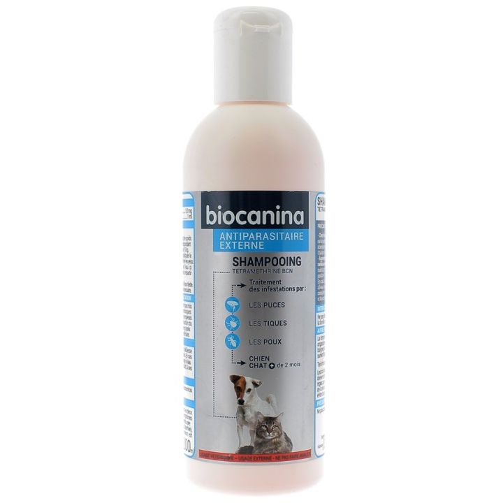 Shampooing antiparasitaire externe chien et chat Biocanina - flacon de 200 ml