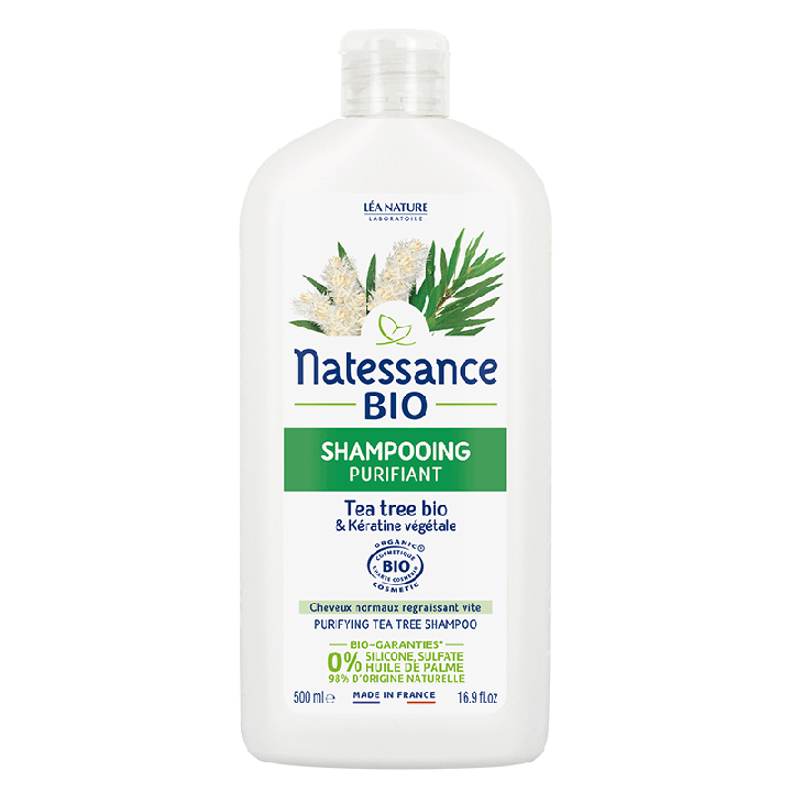 Shampooing purifiant Tea Tree bio Natessance - flacon de 500ml