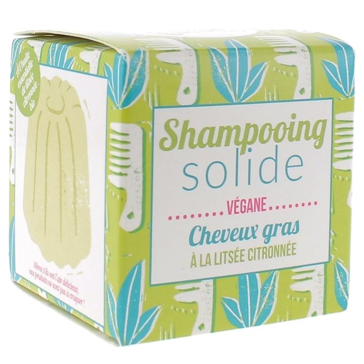 Shampooing solide cheveux gras à la litsée citronnée Lamazuna - pain de 55g