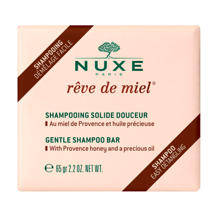 Shampooing solide douceur Rêve de miel Nuxe - pain de 65g
