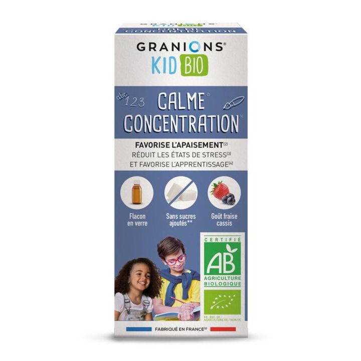 Sirop calme & concentration kid bio Granions - flacon de 125ml