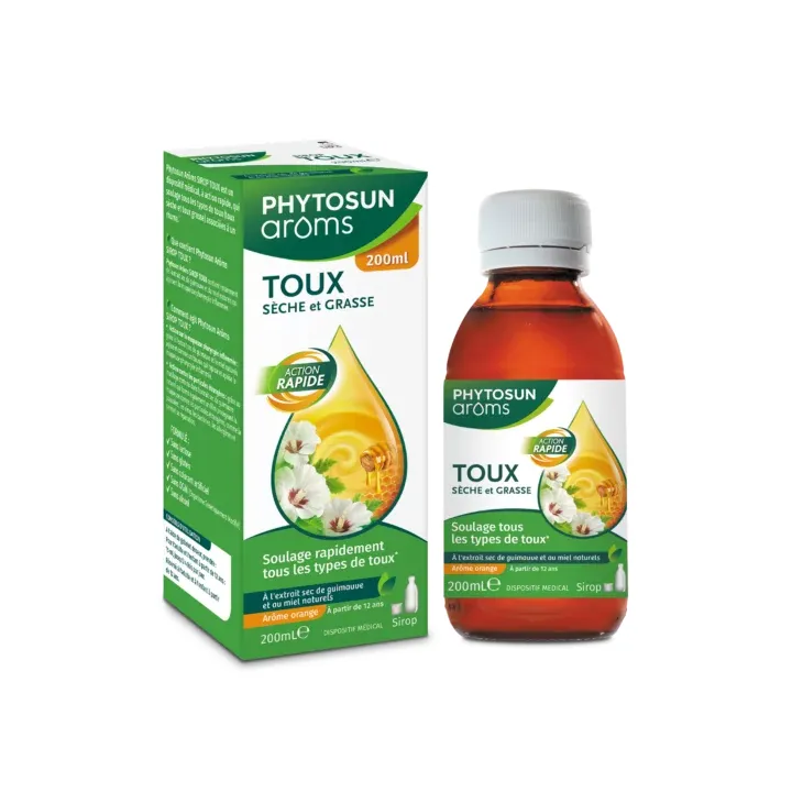 Sirop toux sèche et grasse Phytosun Aroms - flacon de 200ml