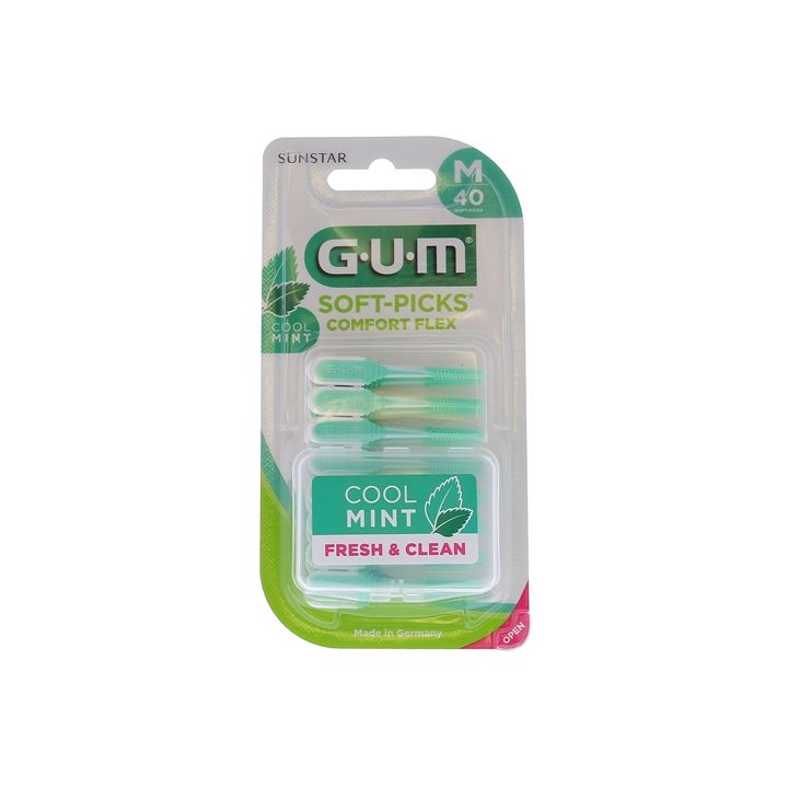 Soft-Picks Comfort flex Cool mint medium GUM - blister de 40 bâtonnets interdentaires