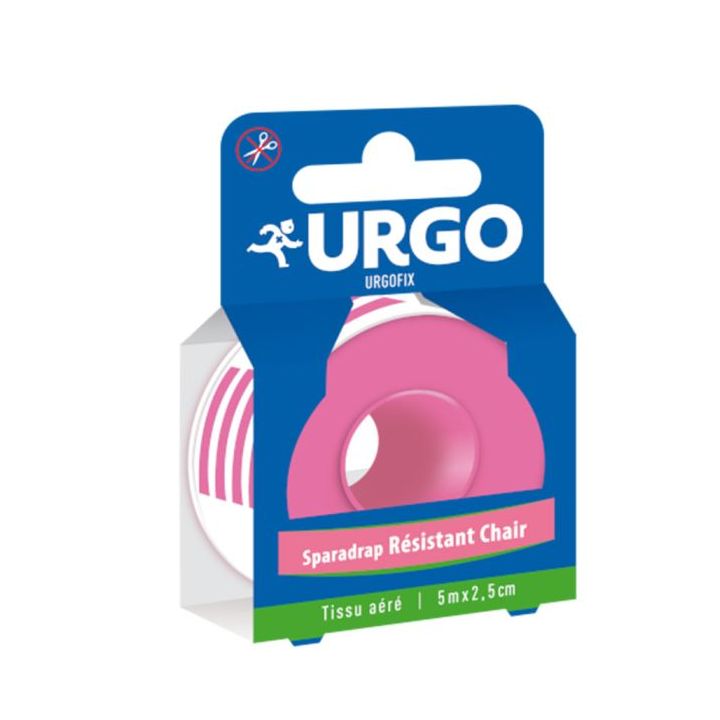Sparadrap tissé chair Urgofix - 1 rouleau de 2,5cmx5m