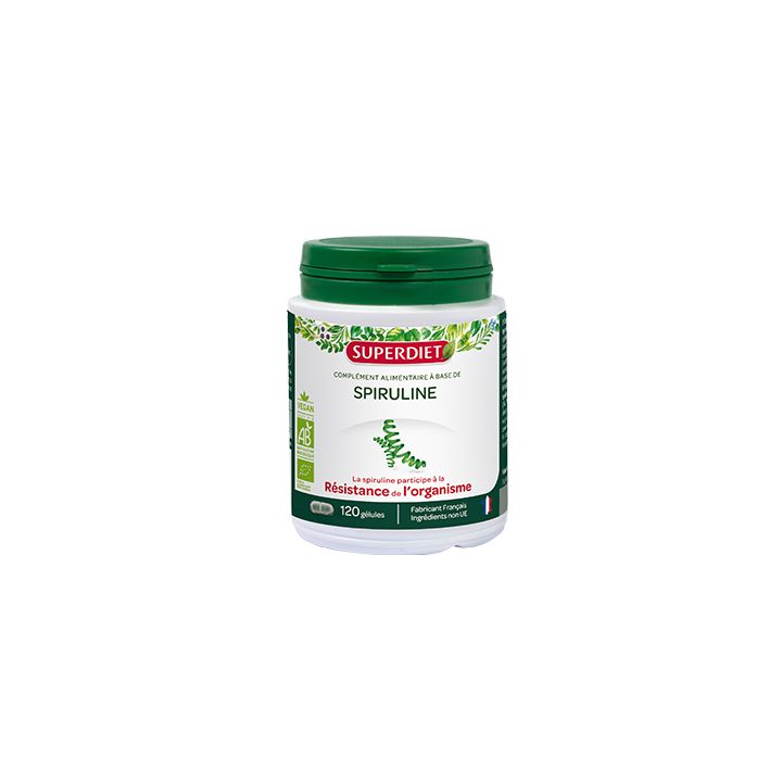 Spiruline SuperDiet - boîte de 120 gélules
