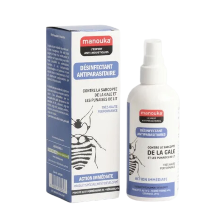 Spray désinfectant antiparasitaire Manouka - spray de 200ml