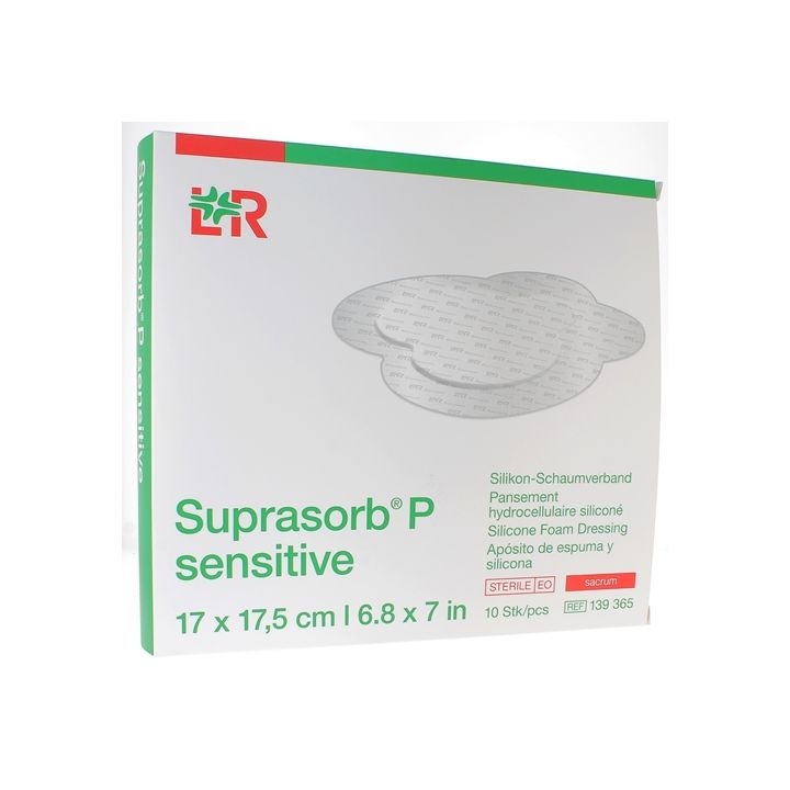 Suprasorb P sensitive sacrum pansement hydrocellulaire siliconé 17x17.5cm Lohmann & Rausher - boite de 10 pansements