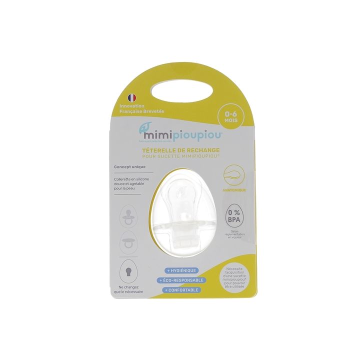 Téterelle anatomique adaptable 0-6 mois Mimipioupiou - une téterelle