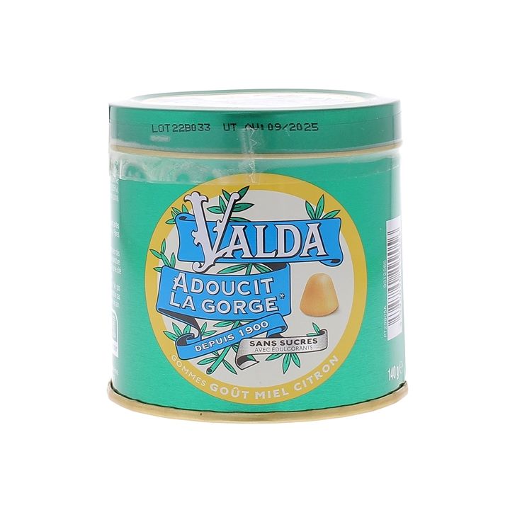 Valda pastilles miel citron sans sucre - boite de 140g