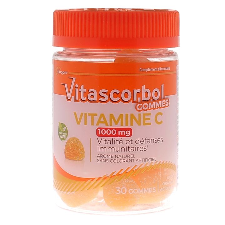 Vitamine C 1000 mg gummies Vitascorbol - pot de 30 gommes