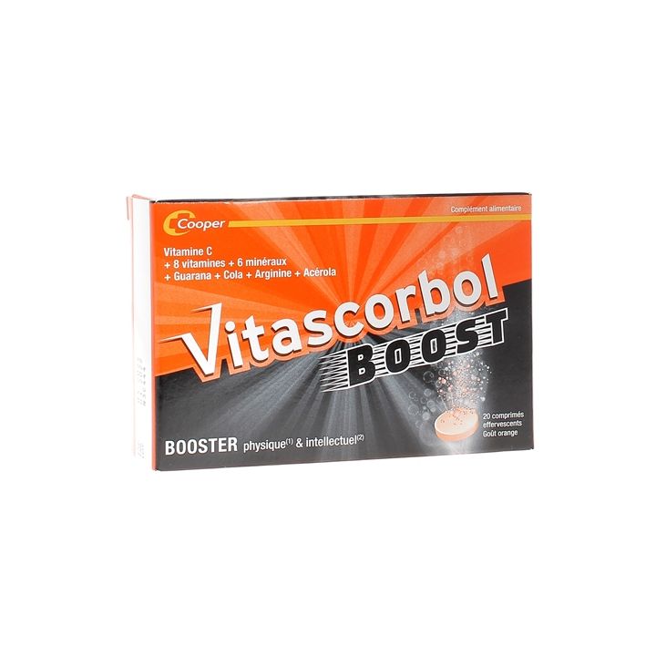 Vitascorbol boost physique intellectuel Cooper - boite de 20 comprimés effervescents