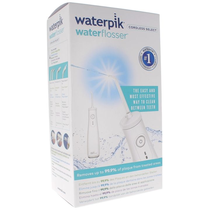 Waterflosser Cordless Select Waterpik - 1 Hydropulseur et ses 4 embouts