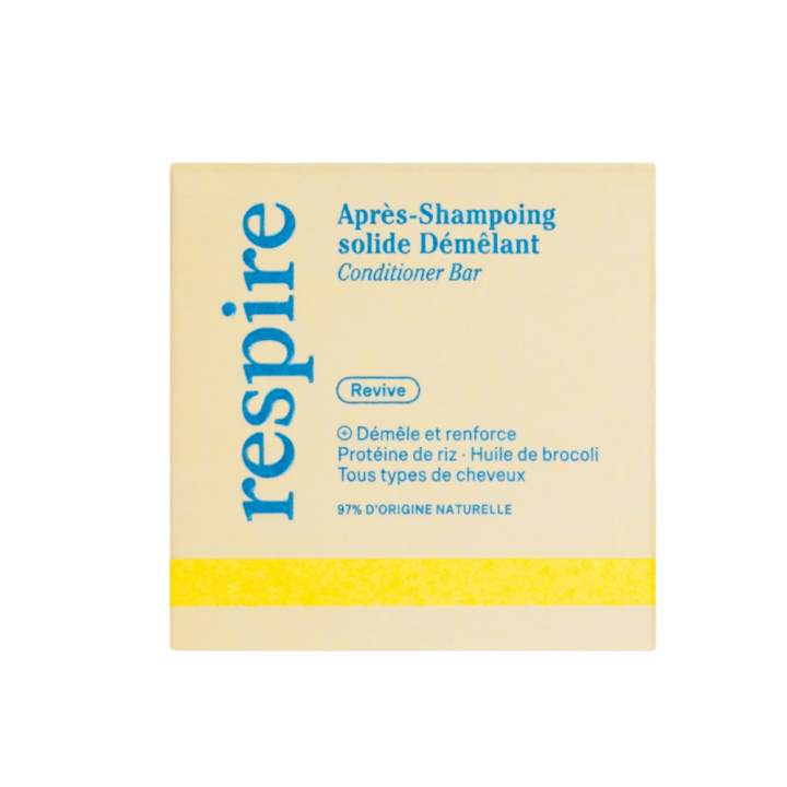 Après-shampoing solide démêlant Respire - pain de 50 g