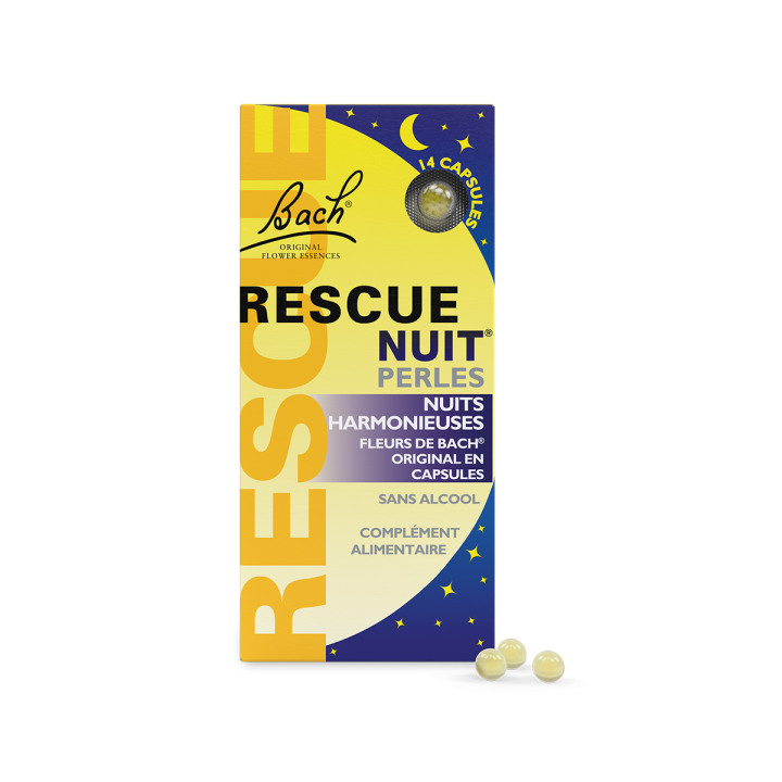 Fleur de Bach Rescue nuit Perles - boîte de 14 perles