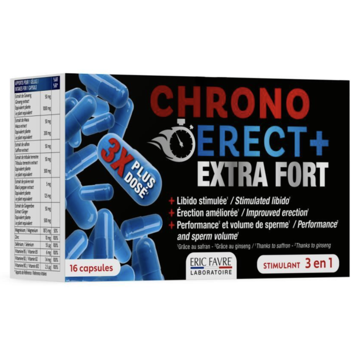 Chrono erect+ extra fort Eric Favre - boite de 16 capsules 