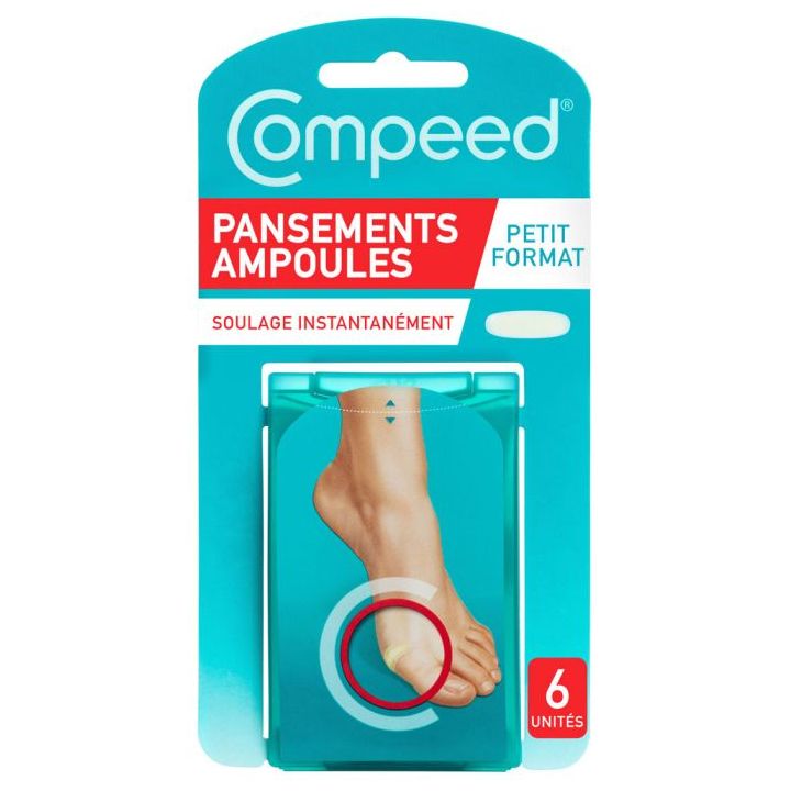 Pansements ampoules petit format Compeed - boîte de 6 pansements