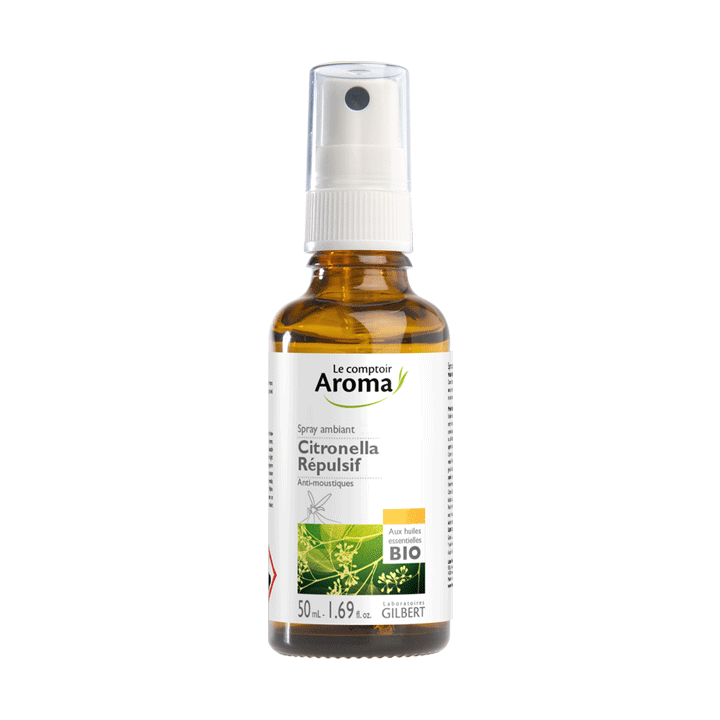 Citronella soirées d'été spray ambiant répulsif Le Comptoir Aroma - spray de 50 ml