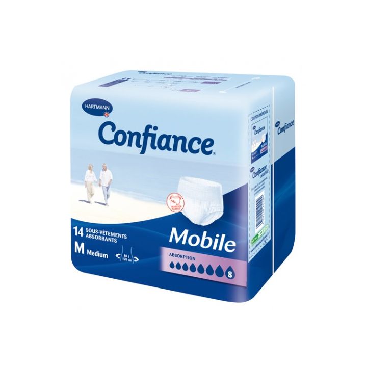 Confiance mobile absorption 8 taille M - 14 sous-vêtements absorbants