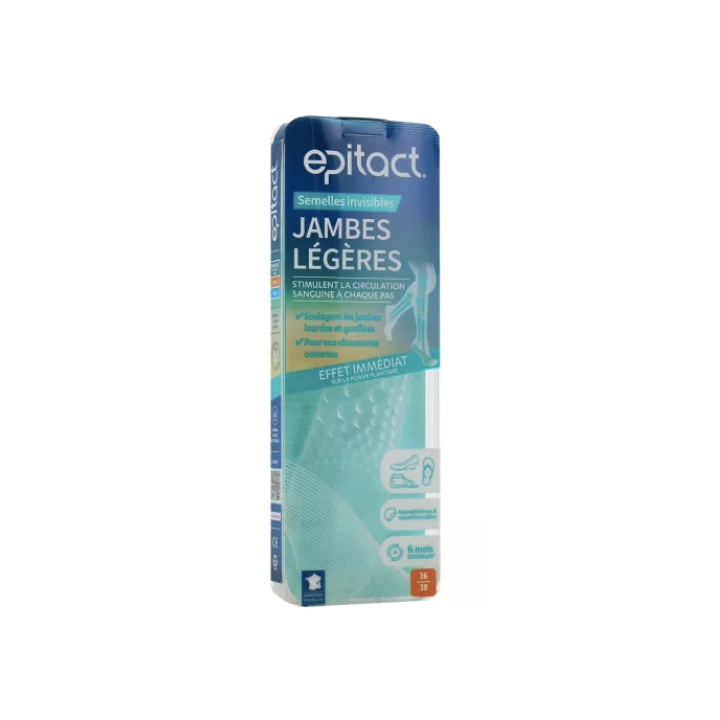 Semelles invisibles jambes légères taille 36/38 Epitact - une paire de semelles