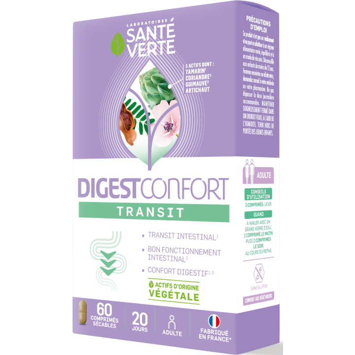 DigestConfort Transit Santé verte - boite de 60 comprimés