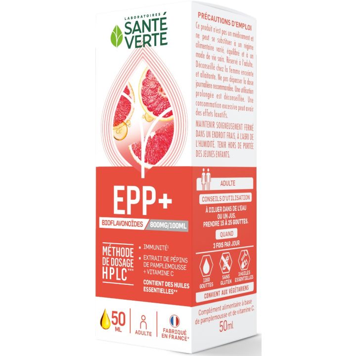 EPP 800+ extrait de pépins de pamplemousse Santé verte - flacon de 50 ml