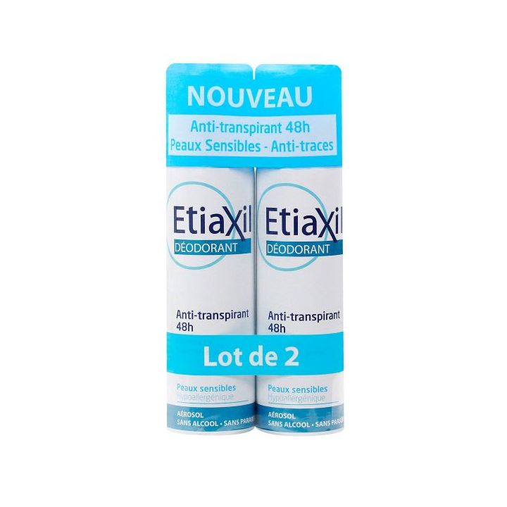 Etiaxil Déodorant Anti-Transpirant 48h Aérosol - 2 x 150 ml