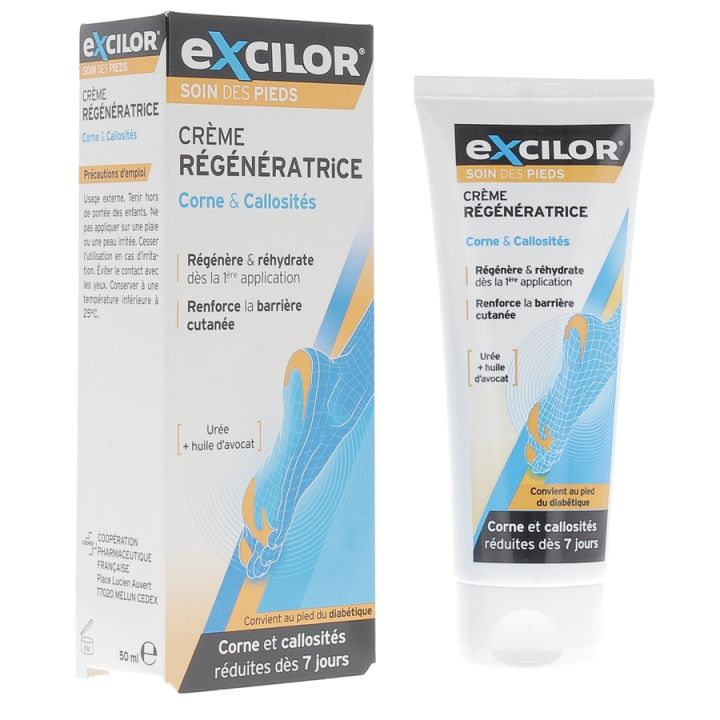 Excilor crème régénératrice cornes & callosités - tube de 50 ml