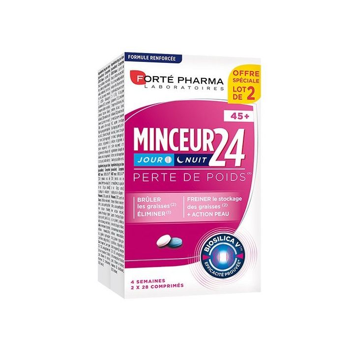 Minceur 24 fort 45+ perte de poids Forté Pharma - 2 boites de 28 comprimés