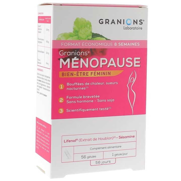 Granions Ménopause bouffées de chaleurs - boite de 56 gélules