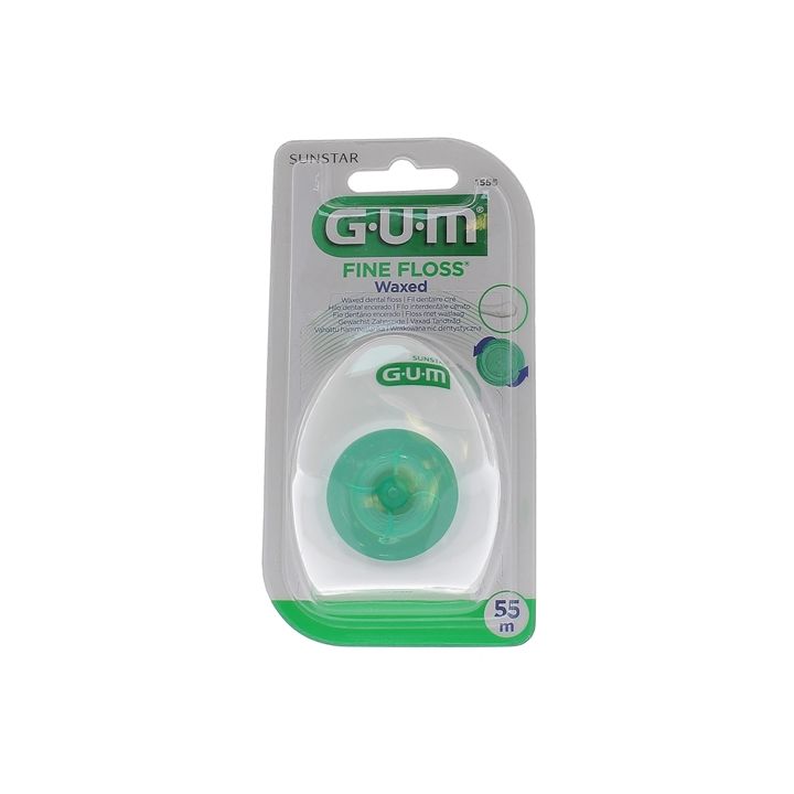 Fil dentaire fin et résistant fine floss Waxed Gum - 55 mètres