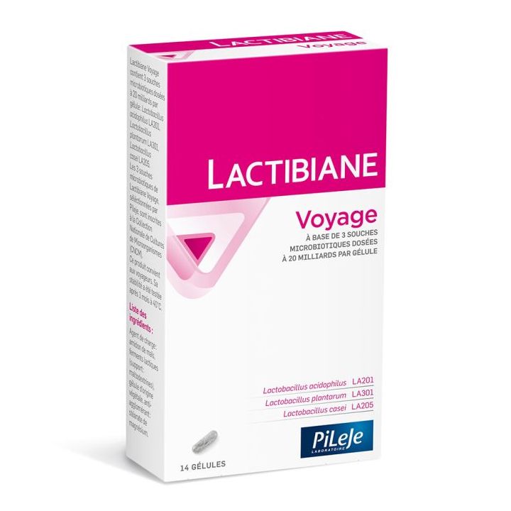 Lactibiane voyage 480 mg Pileje - boite de 14 gélules
