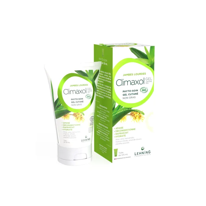 Climaxol gel jambes légères bio Lehning - tube de 125 ml
