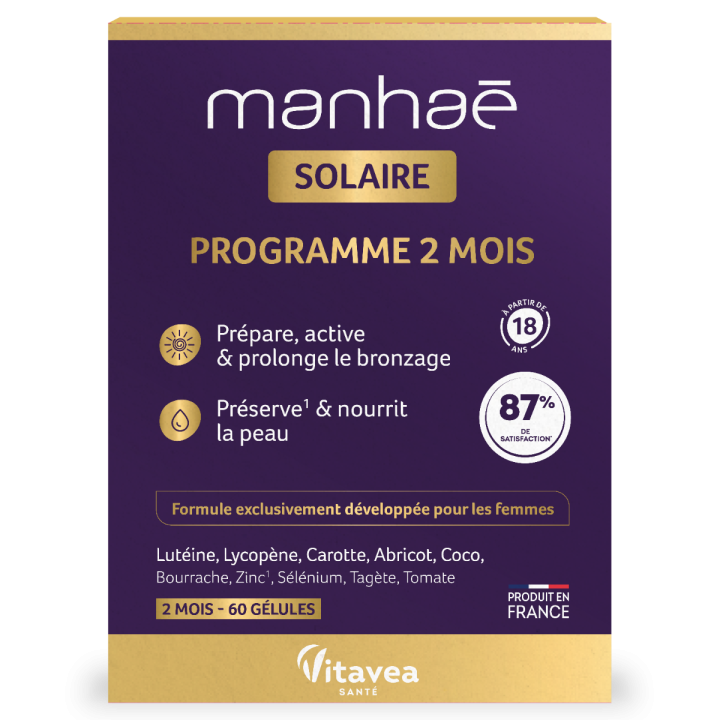 Manhaé Solaire Vitavea - boîte de 60 gélules
