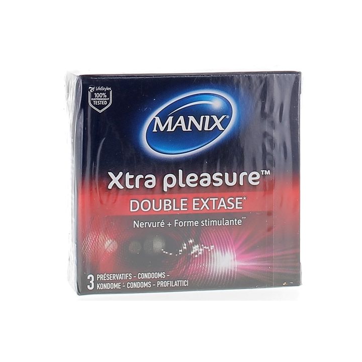 Préservatifs Xtra pleasure maximum de plaisir à deux Manix - 3 préservatifs