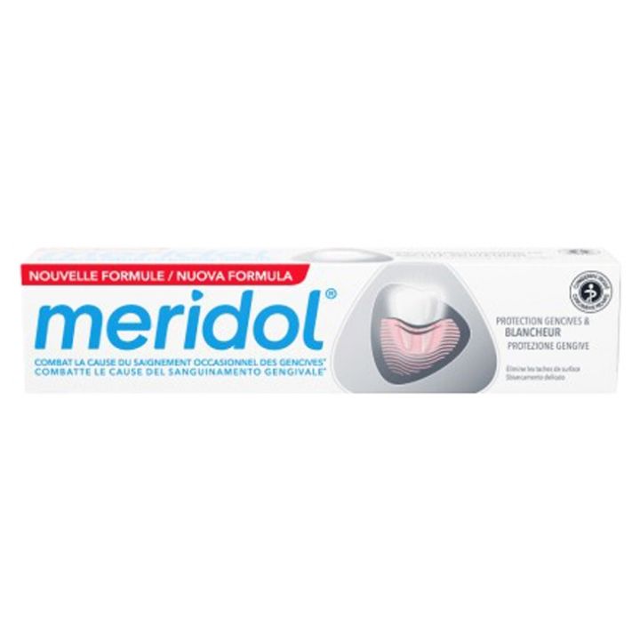 Dentifrice blancheur protection gencives Meridol - tube de 75 ml