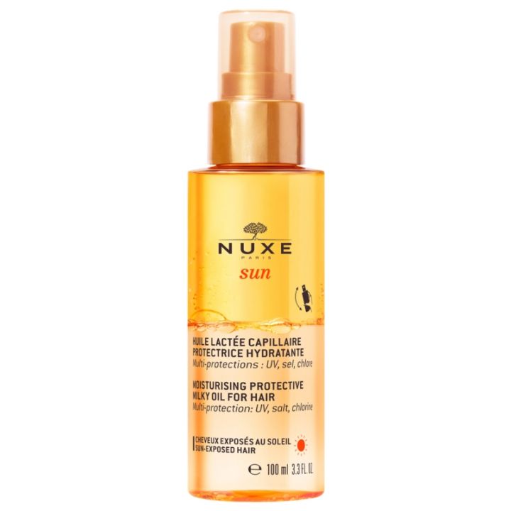 Huile lactée capillaire protectrice hydratante Nuxe sun - spray de 100 ml