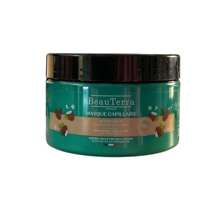 Masque capillaire beurre de karité Beauterra - pot de 250ml